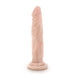 Realistic skin-tone silicone dildo with suction cup base and textured, posable shaft.