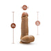 Realistic 7.25-inch brown dildo with suction cup base and detailed texture, 1.75-inch diameter, 5-inch insertable length.