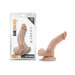 Beige 6.5-inch realistic dildo with suction cup base displayed next to its Dr. Skin branded packaging.