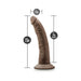 7.5-inch realistic brown dildo with suction cup base and detailed texture, 1.5-inch width, 7-inch insertable length.