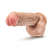 Realistic 8.5 inch flesh-toned dildo with detailed texture and suction cup base for hands-free use.