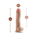 Realistic 11.5 inch dildo with suction cup base, detailed texture, and 2.5 inch diameter for versatile use.