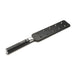 Black e-stim paddle with ten metal spikes on one side and control buttons on the handle, designed for sensation play.