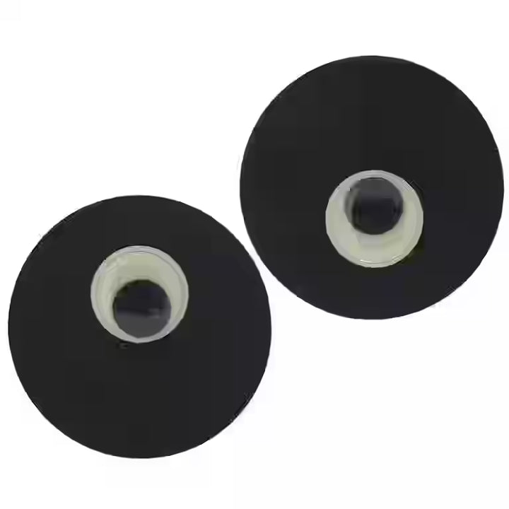 Pair of black glow-in-the-dark pasties featuring playful googly eyes for a fun, cheeky look.