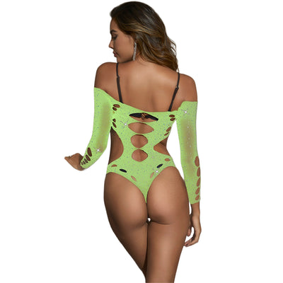 Black Pearl Bling Cut Out Teddy Lime