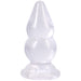 Crystal Jellies Double Pop Plug 6 Inch Clear
