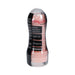 Easy Rider Clear Rounded Case male masturbator in vanilla color with textured grip and transparent packaging.