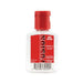 Small clear bottle of Fusion Deep Action thick and slick silicone lubricant with red label and cap