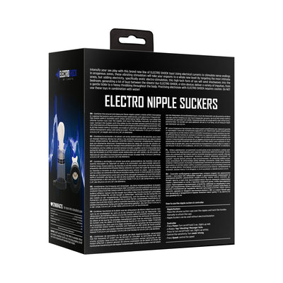 Packaging box of Electro Nipple Suckers with product details and usage instructions in multiple languages.