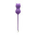 Purple cat-shaped Kegel ball vibrator with a long handle and silver tip, designed for internal use.