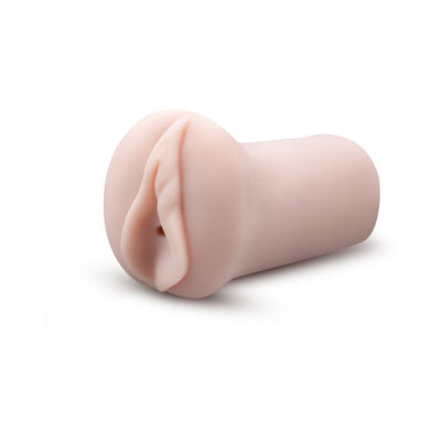 Beige EnLust Ashlynn male stroker with soft, realistic texture and open-ended design for easy use and cleaning.
