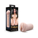 Beige EnLust Ashlynn Stroker male pleasure sleeve with packaging featuring a digital model in military jacket.