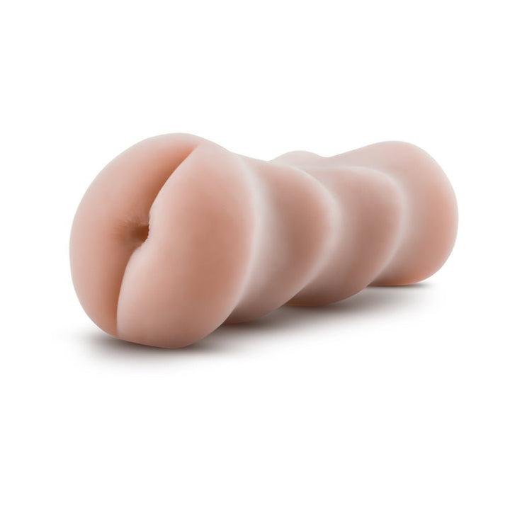 EnLust Cassie Stroker in beige with a textured, ribbed design and open-ended shape for a realistic and comfortable fit.