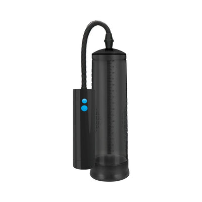 Clear rechargeable vacuum pump with digital control and flexible hose for ease of use.