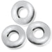 Three silver metallic jumbo cockrings made of soft, stretchy Flextpr material in a 3-pack set.