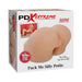 Beige petite dual-entry masturbator replica with lifelike skin texture in product packaging box.