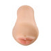 Compact oral stroker toy with realistic lips and soft flesh texture for discreet pleasure on the go.