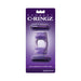Purple duo-vibrating super ring with two bullet vibrators in clear packaging on a purple card background.