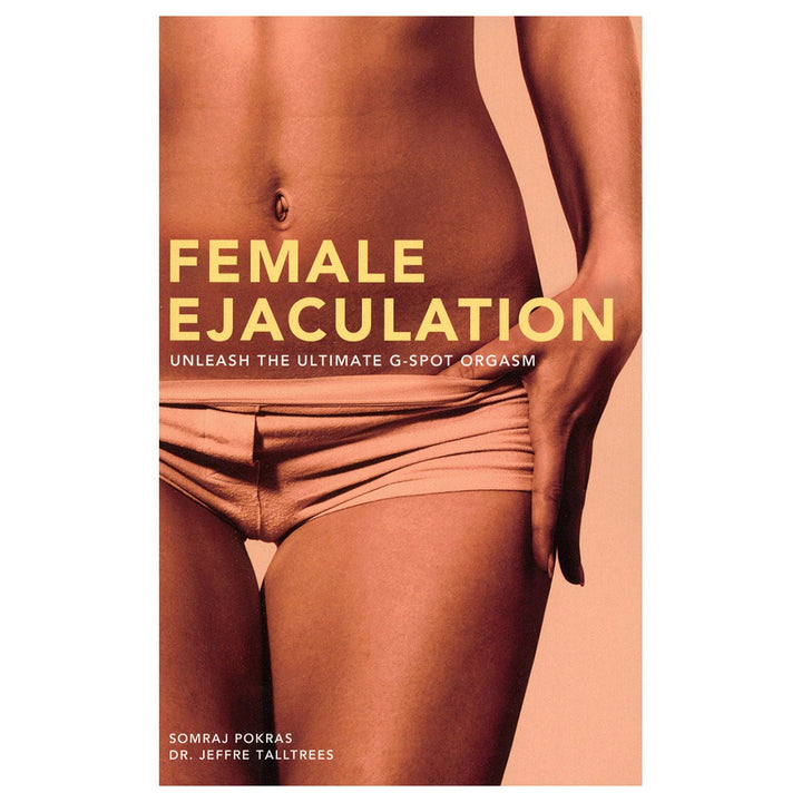 Book cover showing a close-up of a woman's lower torso in peach underwear with the title Female Ejaculation in bold letters.