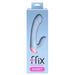 Light blue Femme Funn Ffix Rabbit vibrator with pink base shown in packaging box.