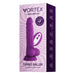 Purple Turbo Baller suction-based rotating vibrator with remote control shown on product packaging box.