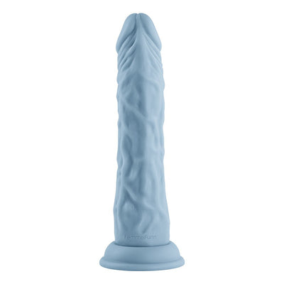 Light blue realistic textured silicone shaft with suction base from Femme Funn Turbo Shaft 2.0 collection.