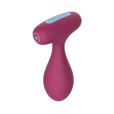 Femme Funn PLUA Plug in deep pink with ergonomic handle and smooth silicone finish against white background.