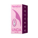 FemmeFunn Unda Panty Vibrator packaging in pink and purple with image of slim vibrator and wireless remote.
