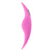 Slim, curved pink FemmeFunn Unda panty vibrator with ergonomic design and smooth surface shown from side view.