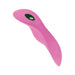 Pink ergonomic FemmeFunn Unda panty vibrator with textured surface and control button on top.