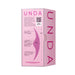 Pink FemmeFunn Unda panty vibrator packaging highlighting ergonomic design, fast charging, and super-slim comfort features.