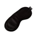 Black satin blindfold with Fifty Shades of Grey label for sensory play and enhanced intimacy.