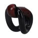 Black and red Firmtech Performing C-ring with asymmetrical latch-and-loop design on white background.