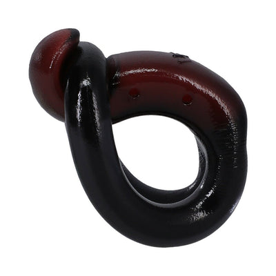 Firmtech Performing C-ring in black and dark red, showing its flexible, looped design for comfort and support.