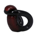 Black and dark red Firmtech Performing C-ring with asymmetrical latch-and-loop design on white background.