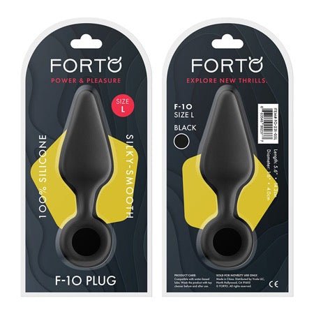FORTO F - 10 Plug/Pull Ring Black Large - SexToy.com