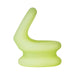 Light green flexible silicone balls stretcher with ergonomic design and smooth finish.