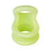 Light green flexible silicone stretch band with a contoured shape and smooth matte finish.