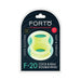 Forto F-20 glow-in-the-dark soft and stretchy double ring in packaging, made of 100% silicone, size large.
