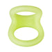 Light green double ring made of smooth liquid silicone with a flexible, ergonomic design.