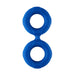 Blue double ring silicone band with textured surface, flexible and durable for versatile use.