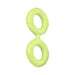 Double ring flexible silicone band in light green with textured surface, designed for secure grip and versatile use.