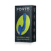 Packaging box of the Forto Studded Pro Vibrating Massager in blue with studded texture and ergonomic design.