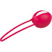 Fun Factory Smartballs Uno in white and india red, compact Kegel exercise weight with pull loop design.