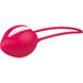 Fun Factory Smartballs Uno in white and india red, compact Kegel exercise weight with dual loop handle.