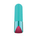 Compact Gender Fluid Revel Power Bullet in matte aqua with pink accent, designed for versatile 10-speed pleasure.