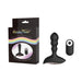 Black silicone anal vibrator with wireless remote and packaging featuring a rainbow design and Gender Fluid branding.
