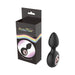Black silicone Gender Fluid Tremor Ring Plug with rose metal accent and packaging featuring rainbow design.