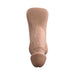 Realistic 4-inch silicone packer with textured veins and wrinkles, designed for secure, comfortable wear in close-fitting underwear.