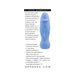 Blue silicone realistic vibrator with textured veins and crown tip, featuring one-button control and 11 vibration settings.